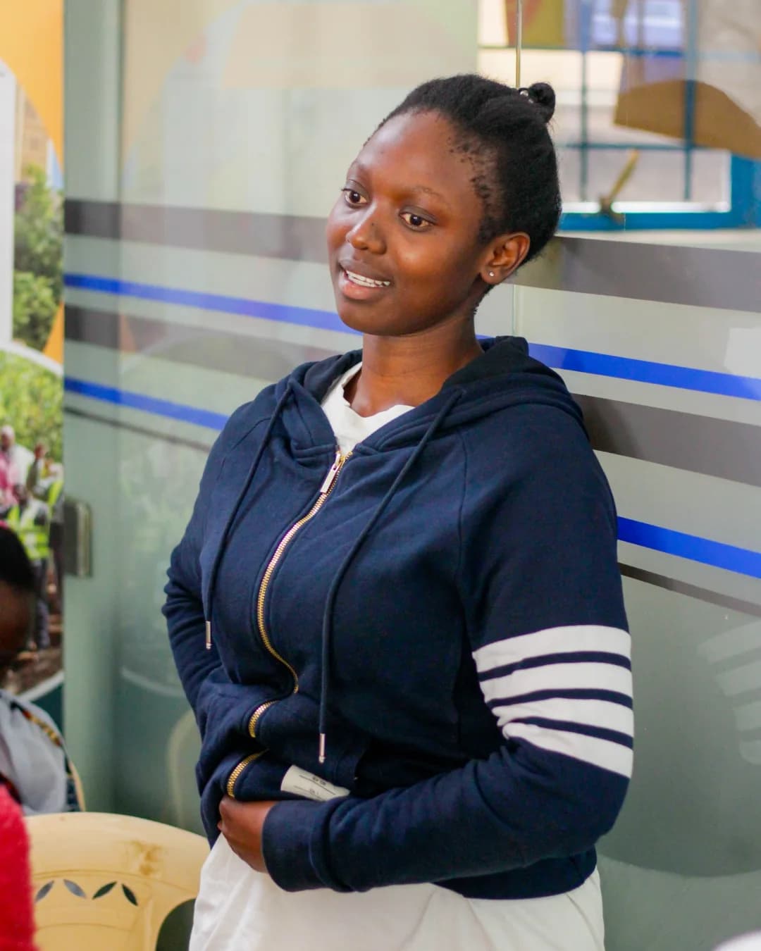 Kerubo, a mentorship program participant, in Kisii County